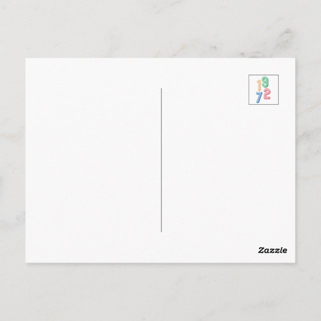 Birth year - 1972 - 50th Birthday Postcard (Back)