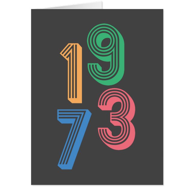 Birth year - 1973 - 50th Birthday Card (Front)