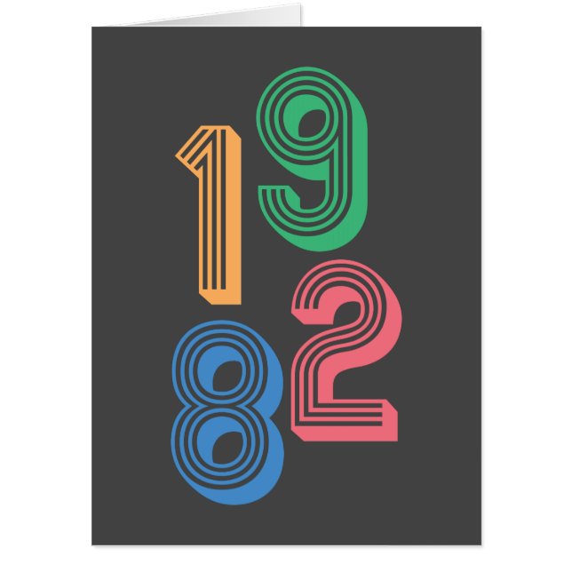 Birth year - 1982 - 40th Birthday Card (Front)