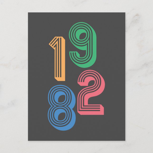 Birth year - 1982 - 40th Birthday Postcard (Front)