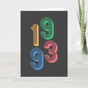 Birth year - 1993 - 30th Birthday Letterpress Thank You Card