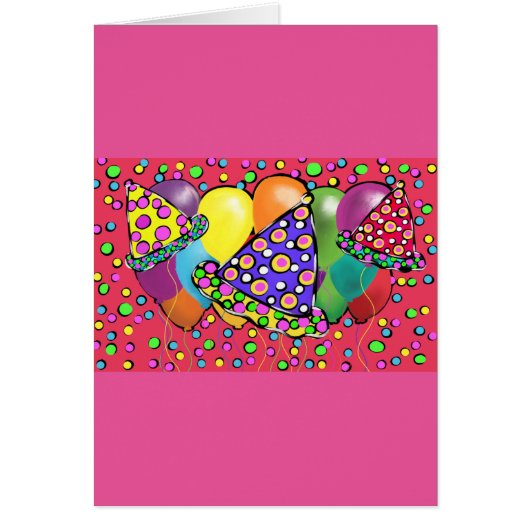 Birthay Party Hats Cards (Front)
