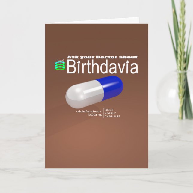'Birthdavia' Birthday Card (Front)