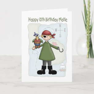 Birthday 10 Pirate Card