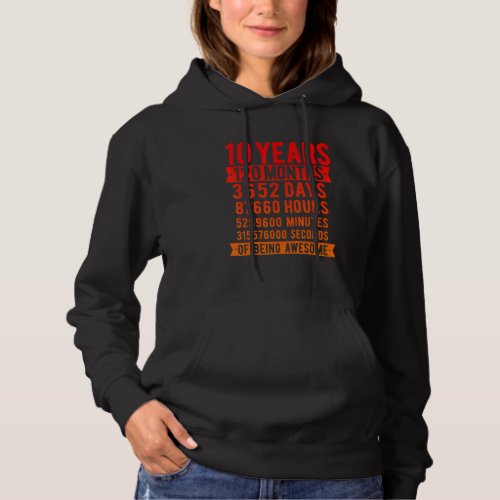 Birthday 10th  10 Years Boys Girls Hoodie