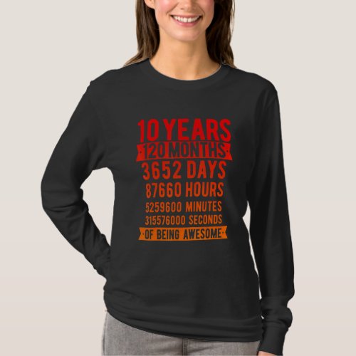 Birthday 10th  10 Years Boys Girls T_Shirt