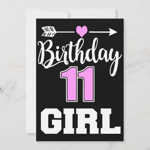 birthday 11 girl birthday t_shirts announcement