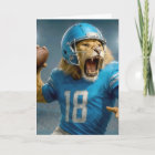 Birthday #18 Lion Quarterback Football Player
