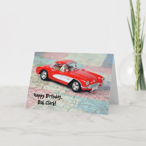 birthday 1957 Corvette on map