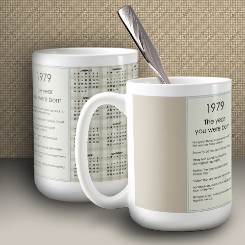 Birthday 1979 Calendar Gift Coffee Mug