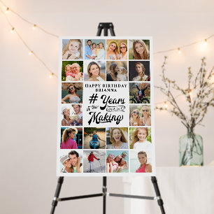 Birthday 20 Photo Collage # Years in the Making Foam Board