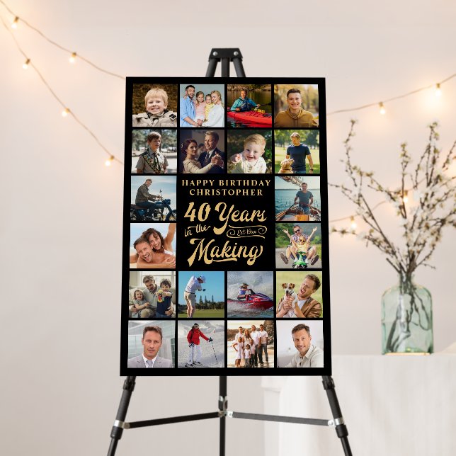 Birthday 20 Photo Collage # Years in the Making Foam Board (In Situ (Stand))