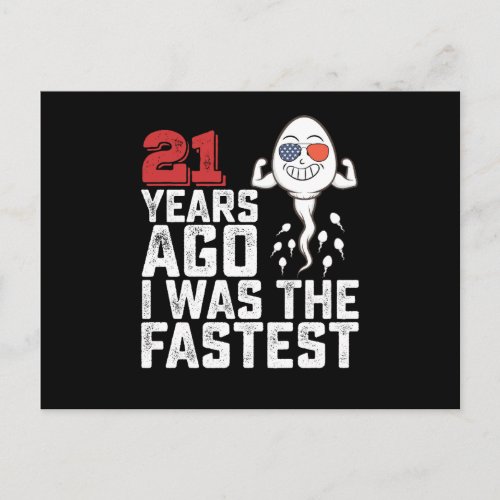 Birthday 21 Years Ago I Was The Fastest Postcard