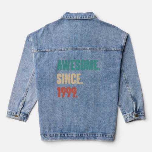 Birthday 24th Decoration 24 Years Old Vintage 1999 Denim Jacket