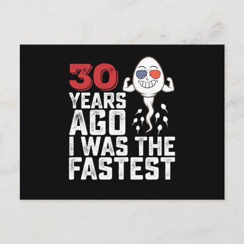 Birthday 30 Years Ago I Was The Fastest Postcard