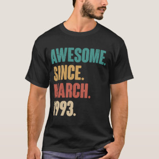 Birthday 30th Decoration March 30 Years Old Vintag T-Shirt