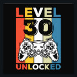 Birthday 30th Level Unlocked 30 Gaming Vintage Photo Print<br><div class="desc">Birthday 30th Level Unlocked 30 Gaming Vintage</div>