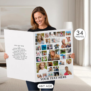 Birthday 34 Photo Collage Custom Giant Card