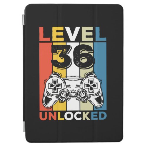 Birthday 36th Level Unlocked 36 Gaming Vintage iPad Air Cover