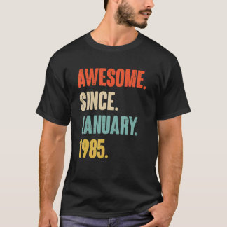 Birthday 38th Decoration January 38 Years Old Vint T-Shirt