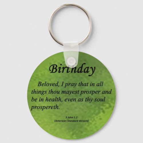 Birthday 3 John 1_2 Keychain