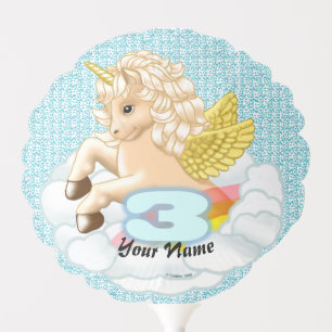 birthday 3 unicorn  balloon
