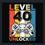 Birthday 40th Level Unlocked 40 Gaming Vintage Photo Print<br><div class="desc">Birthday 40th Level Unlocked 40 Gaming Vintage</div>