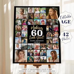 Birthday 42 Photo Collage Making Age Look Good Foam Board