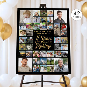Birthday 42 Photo Collage YEARS IN THE MAKING Foam Board