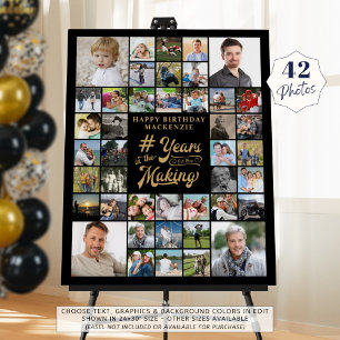 Birthday 42 Photo Collage YEARS IN THE MAKING Foam Board