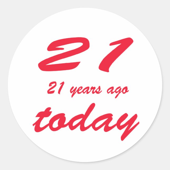 birthday 42nd classic round sticker (Front)