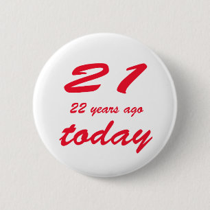 birthday 43 pinback button