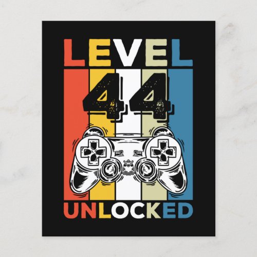 Birthday 44th Level Unlocked 44 Gaming Vintage