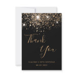Birthday 50 black gold glitter glamorous thank you card Birthday 50 black gold glitter glamorous thank you card