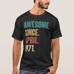 Birthday 52nd Decoration April 52 Years Old Vintag T-Shirt