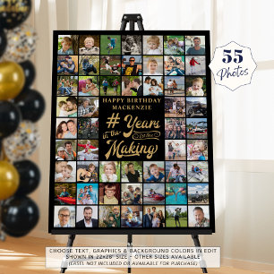 Birthday 55 Photo Collage Years in the Making Foam Board