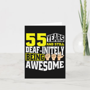 Birthday 55 Yeaars Of Being Awesome  Card
