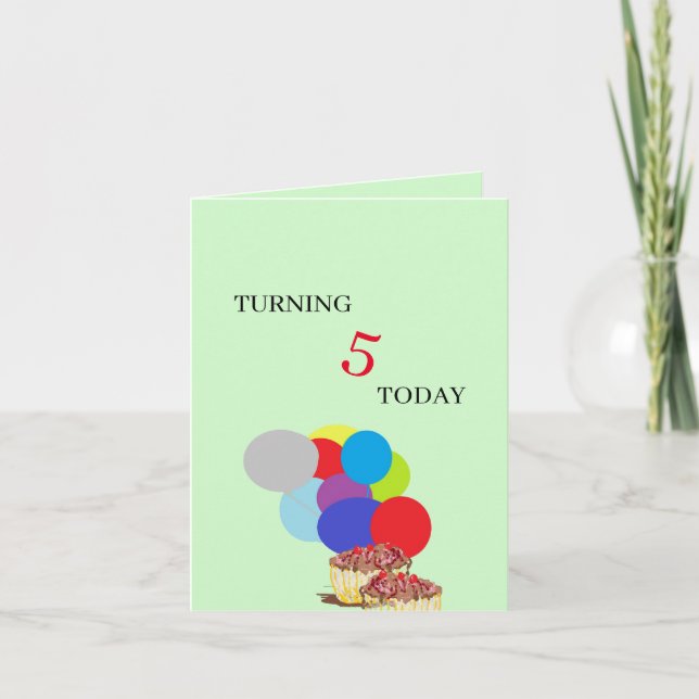 Birthday : 5 Year Old   Card (Front)