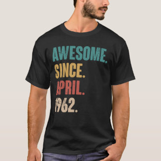 Birthday 61st Decoration April 61 Years Old Vintag T-Shirt