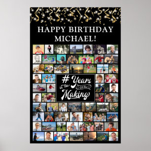 Birthday 62 Photos Years in the Making Streamers Poster