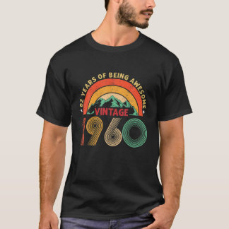 Birthday 62 Years Old Vintage 1960 62Nd Birthday M T-Shirt