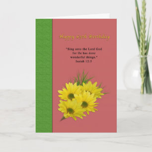Birthday, 65th, Yellow Daisies, Religious Card