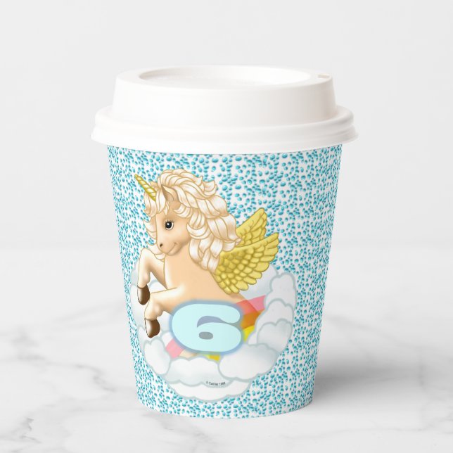 birthday 6 unicorn paper cup (Front)