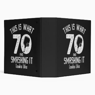 Birthday 70 Years Old Love Pickleball 3 Ring Binder