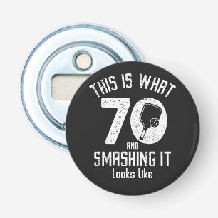 Birthday 70 Years Old Love Pickleball Bottle Opener