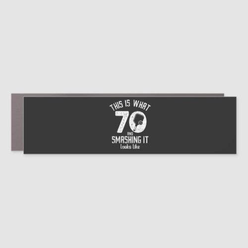 Birthday 70 Years Old Love Pickleball Car Magnet