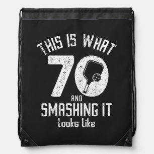 Birthday 70 Years Old Love Pickleball Drawstring Bag