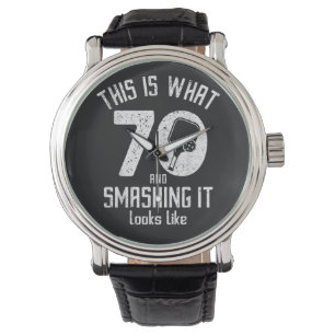 Birthday 70 Years Old Love Pickleball Watch