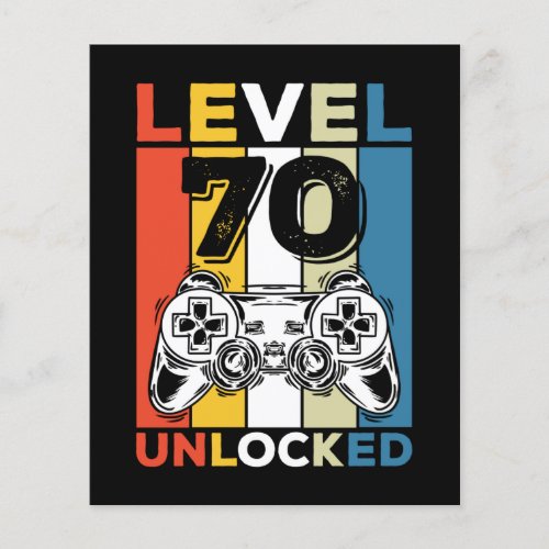 Birthday 70th Level Unlocked 70 Gaming Vintage