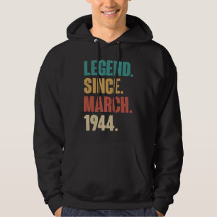 Birthday 79th Decoration March 79 Years Old Vintag Hoodie